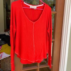 Anthropologie waffle v neck.